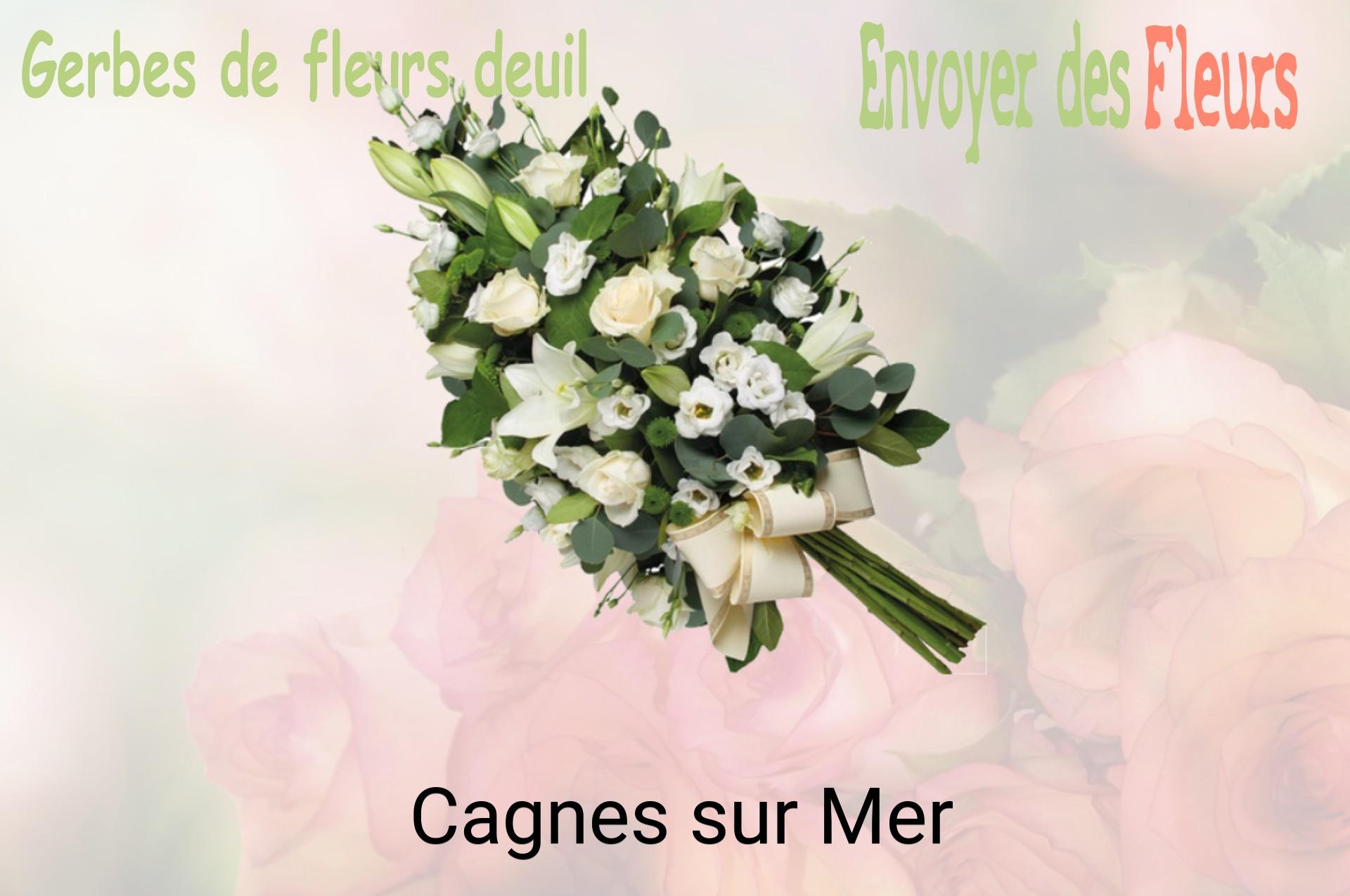 Gerbe de fleurs de deuil livrée à Cagnes-sur-Mer